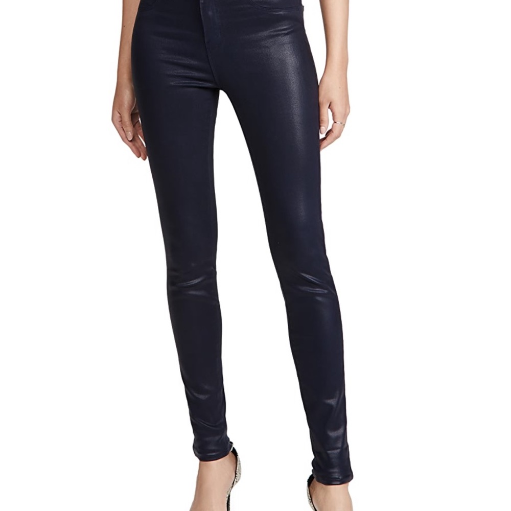 AG Jeans 
Farrah High-Rise Ankle Faux Leather Skinny Pants